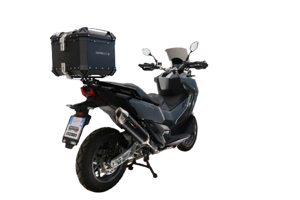 Top case maletas GPR TECH compatível com Bmw G 310 Gs 2017/2021 e4 Top Case Alpi-Tech em alumínio, cor preta com placa específica incluída Capacidade Litros 35