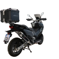 Top case maletas GPR TECH compatível com Bmw G 310 Gs 2017/2021 e4 Top Case Alpi-Tech em alumínio, cor preta com placa específica incluída Capacidade Litros 35