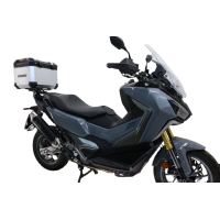 Top case maletas GPR TECH compatível com Sym ADX TG 400 2024/2026 e5 Plus Top Case Alpi-Tech em alumínio, cor prata com placa específica incluída Capacidade Litros 35