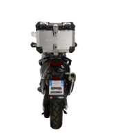 Top case maletas GPR TECH compatível com Bmw G 310 Gs 2017/2021 e4 Top Case Alpi-Tech em alumínio, cor prata com placa específica incluída Capacidade Litros 26