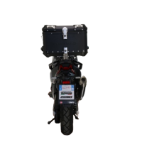 Top case maletas GPR TECH compatível com Bmw G 310 Gs 2017/2021 e4 Top Case Alpi-Tech em alumínio, cor preta com placa específica incluída Capacidade Litros 45