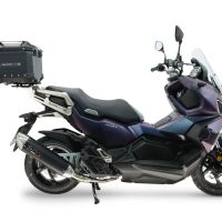 Top case maletas GPR TECH compatível com Sym ADX 125 2024/2026 e5 Plus Top Case Alpi-Tech em alumínio, cor preta com placa específica incluída Capacidade Litros 26