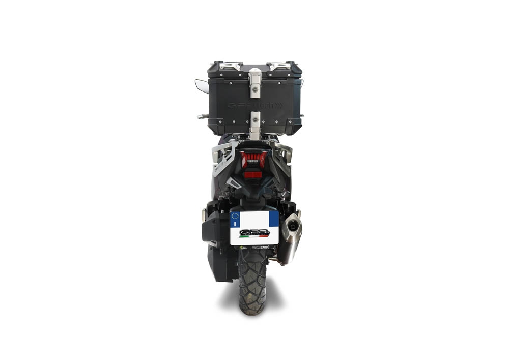 Top case maletas GPR TECH compatível com Sym ADX 125 2024/2026 e5 Plus Top Case Alpi-Tech em alumínio, cor preta com placa específica incluída Capacidade Litros 26