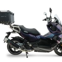 Top case maletas GPR TECH compatível com Sym ADX 125 2024/2026 e5 Plus Top Case Alpi-Tech em alumínio, cor preta com placa específica incluída Capacidade Litros 45