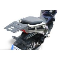 Porta-malas GPR TECH compatível com Sym ADX 125 2024/2026 e5 Plus Rack traseiro específico Top Case ALPITECH 35 - 45 - 55 LT Rack traseiro específico, aço inox com 4 pontos de ancoragem