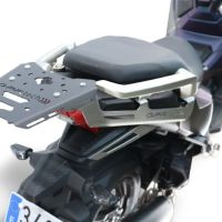 Porta-malas GPR TECH compatível com Sym ADX 125 2024/2026 e5 Plus Rack traseiro específico Top Case ALPITECH 35 - 45 - 55 LT Rack traseiro específico, aço inox com 4 pontos de ancoragem