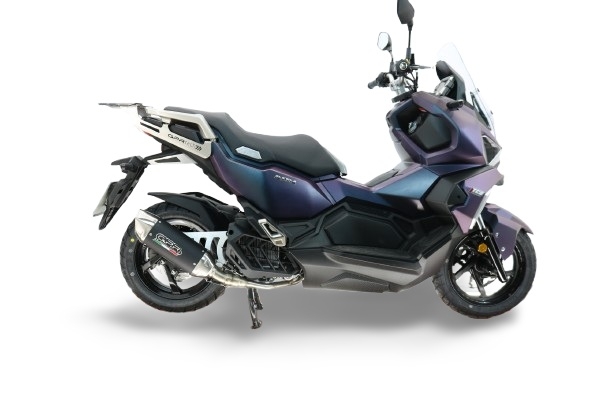 GPR escape compatível com Sym ADX 125 2024-2026, Furore-X Scooter, Sistema de escape completo, incluindo tubo de ligação e silenciador DB Killer amovível. 