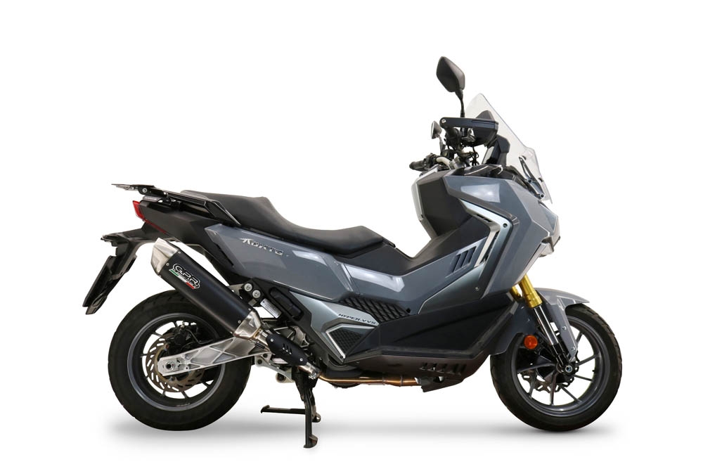 GPR escape compatível com  Sym ADX TG 400 2024-2026, Furore-X Scooter, Sistema de escapamento de corrida incluindo tubo de ligação específico com dbkiller 