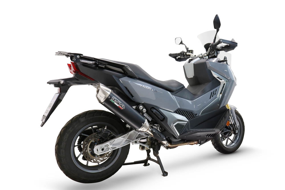 GPR escape compatível com  Sym ADX TG 400 2024-2026, Furore-X Scooter, Sistema de escapamento de corrida incluindo tubo de ligação específico com dbkiller 