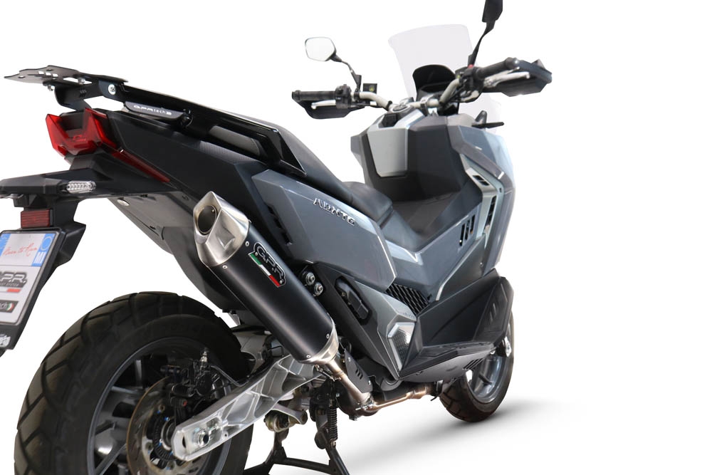 GPR escape compatível com  Sym ADX TG 400 2024-2026, Furore-X Scooter, Sistema de escapamento de corrida incluindo tubo de ligação específico com dbkiller 