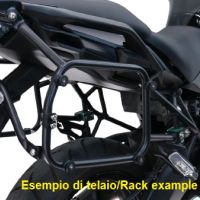 GPR TECH compatível com  Zontes 703 F 2025/2026 Rack específico para malas laterais 38 Lt + 38 Lt cor preto Capacidade 38 LT. + 38 LT.