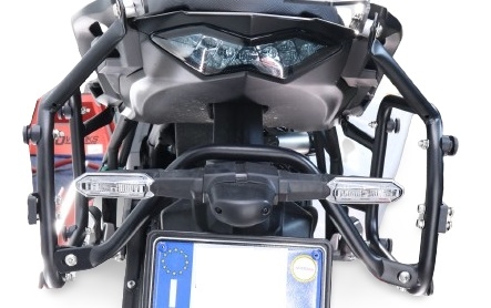 GPR TECH compatível com  Zontes 703 F 2025/2026 Rack específico para malas laterais 38 Lt + 38 Lt cor preto Capacidade 38 LT. + 38 LT.