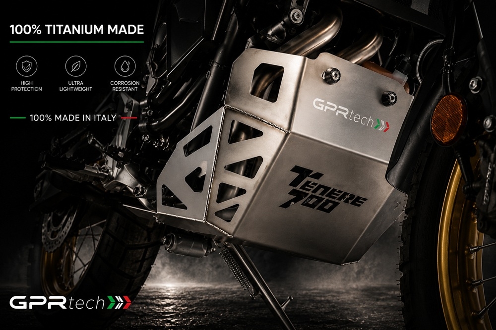 GPR TECH compatível com Yamaha Tenere 700 2019/2020 e4 Placa antiderrapante de titânio 