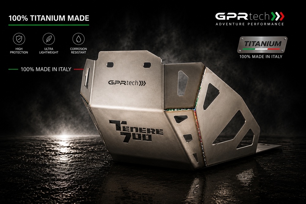 GPR TECH compatível com Yamaha Tenere 700 2019/2020 e4 Placa antiderrapante de titânio 