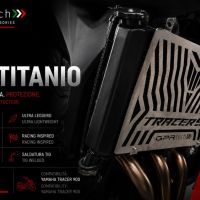 GPR TECH compatível com Yamaha Tracer 9 GT 2021/2024 Placa antiderrapante de titânio 