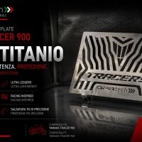 GPR TECH compatível com Yamaha Tracer 9 2021/2024 e5 Placa antiderrapante de titânio 