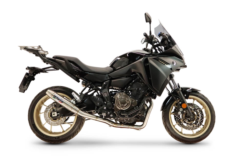 GPR escape compatível com Yamaha Tracer 700 2016-2019, Albus Ceramic, Escape completo, não legal para países da UE, com db killer removível 