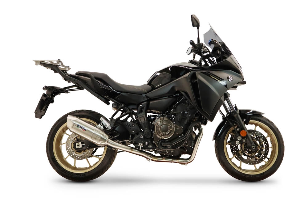 GPR escape compatível com Yamaha Tracer 700 2020-2021, Furore-X Inox, Escape completo, não legal para países da UE, com db killer removível 