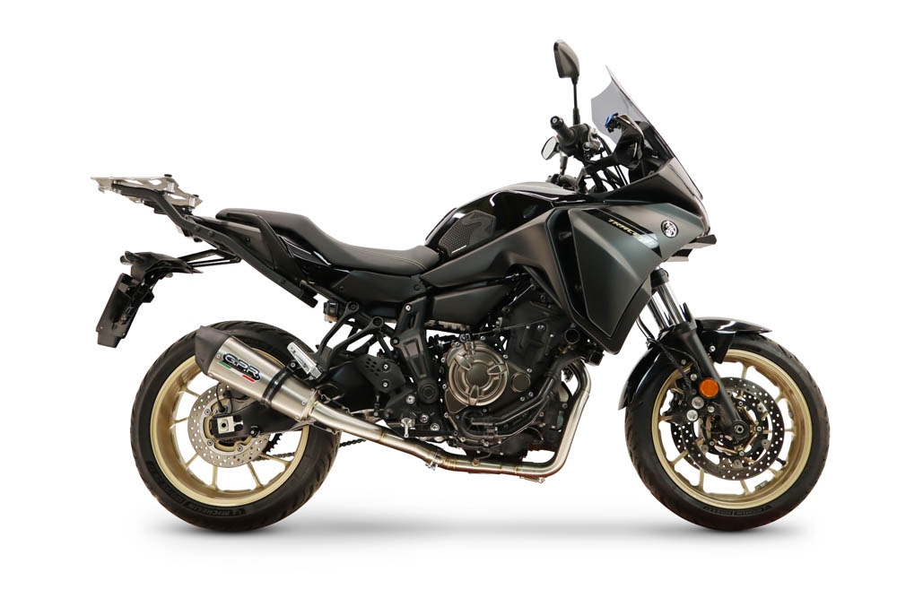 GPR escape compatível com Yamaha Tracer 700 2020-2021, New Grand Prix Evo Titanium, Sistema homologado com catalisador linha completa, silencioso mais coletor 