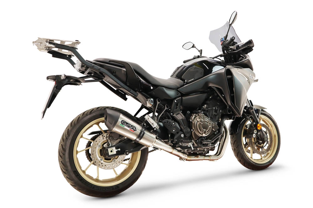 GPR escape compatível com Yamaha Tracer 700 2020-2021, New Grand Prix Evo Titanium, Sistema homologado com catalisador linha completa, silencioso mais coletor 