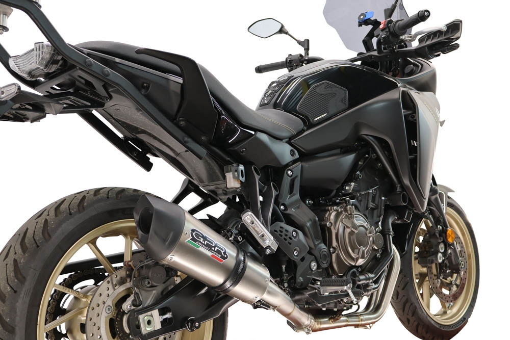 GPR escape compatível com Yamaha Tracer 700 2020-2021, New Grand Prix Evo Titanium, Sistema homologado com catalisador linha completa, silencioso mais coletor 
