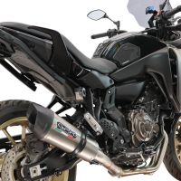 GPR escape compatível com Yamaha Tracer 700 2020-2021, New Grand Prix Evo Titanium, Sistema homologado com catalisador linha completa, silencioso mais coletor 