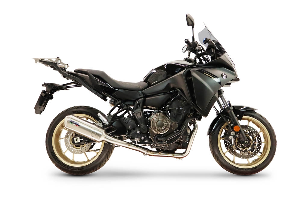 GPR escape compatível com Yamaha Tracer 700 GT 2019-2020, Satinox , Sistema homologado com catalisador linha completa, silencioso mais coletor 