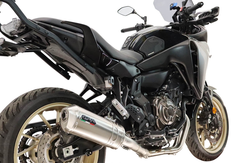 GPR escape compatível com Yamaha Tracer 700 GT 2019-2020, Satinox , Sistema homologado com catalisador linha completa, silencioso mais coletor 