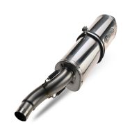 Escape compatível com Aprilia Mana 850 Gt 2007-2016, Trioval, Escape homologado semi-completo com db killer removível 