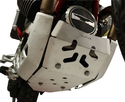 GPR TECH compatível com Moto Guzzi V85 TT 2019/2020 e4 Placa antiderrapante de titânio 