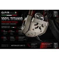 GPR TECH compatível com Moto Guzzi V85 TT 2019/2020 e4 Placa antiderrapante de titânio 