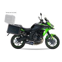 GPR TECH compatível com  Kawasaki Versys 650 2015/2016 e3 Par de malas laterais em alumínio cor preta com porta-bagagem específico Capacidade 38 LT. + 38 LT.