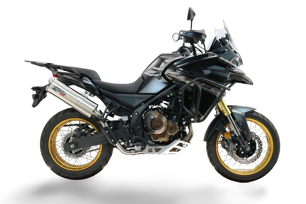 GPR escape compatível com  Voge 625DSX 2024-2025, Dual Inox, Escape legal, homologado, silenciador com db killer removível e tubo de ligação específico 