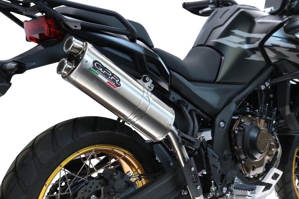 GPR escape compatível com  Voge 625DSX 2024-2025, Dual Inox, Escape legal, homologado, silenciador com db killer removível e tubo de ligação específico 