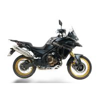 GPR escape compatível com Voge 625DSX 2024-2025, Furore-X Acciaio Inox, Escape legal, homologado, silenciador com db killer removível e tubo de ligação específico 