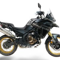 GPR escape compatível com  Voge 625DSX 2024-2025, Furore-X Acciaio Inox, Escape legal, homologado, silenciador com db killer removível e tubo de ligação específico 