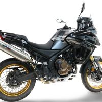 GPR escape compatível com  Voge 625DSX 2024-2025, Furore-X Acciaio Inox, Escape legal, homologado, silenciador com db killer removível e tubo de ligação específico 