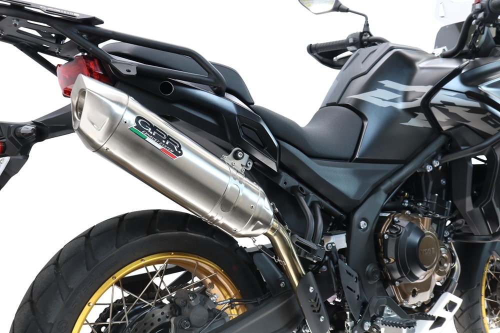 GPR escape compatível com  Voge 625DSX 2024-2025, Furore-X Acciaio Inox, Escape legal, homologado, silenciador com db killer removível e tubo de ligação específico 