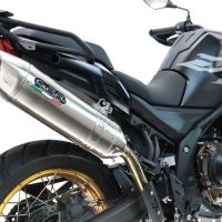 GPR escape compatível com  Voge 625DSX 2024-2025, Furore-X Acciaio Inox, Escape legal, homologado, silenciador com db killer removível e tubo de ligação específico 