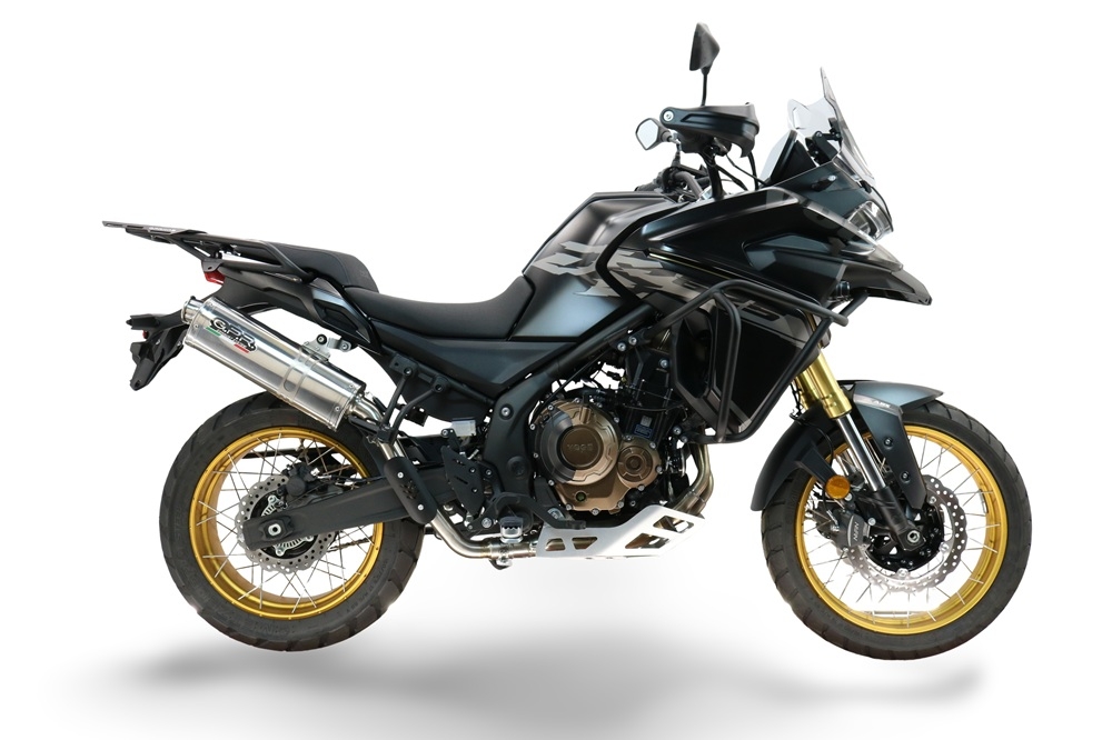 GPR escape compatível com Voge 625DSX 2024-2025, Trioval, Escape legal, homologado, silenciador com db killer removível e tubo de ligação específico 