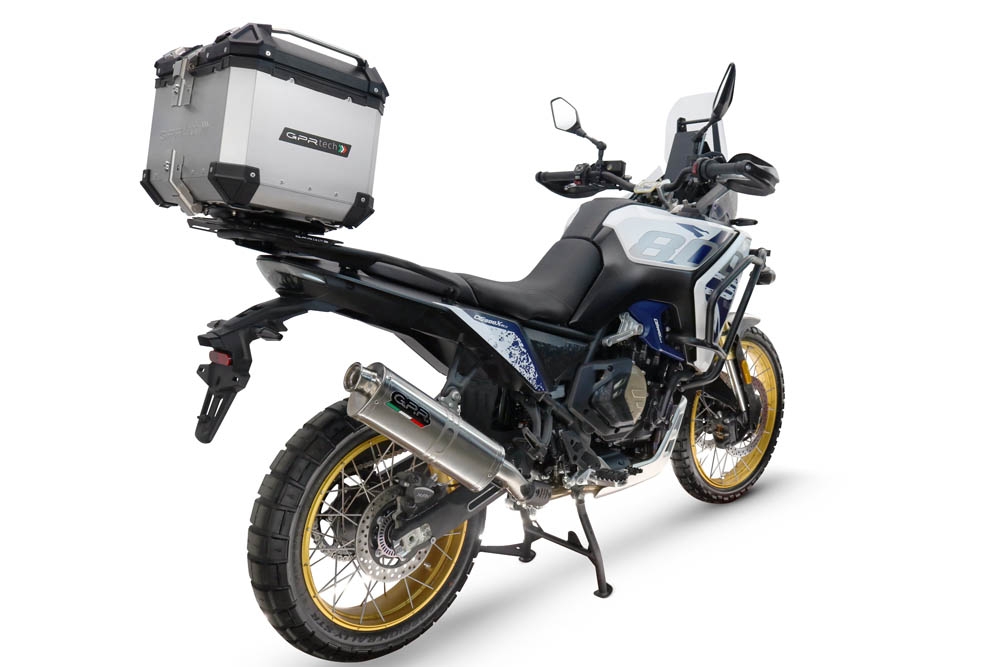 Top case maletas GPR TECH compatível com Voge DS 800 Rally 2025/2026 Top Case Alpi-Tech em alumínio, cor prata com placa específica incluída Capacidade Litros 35