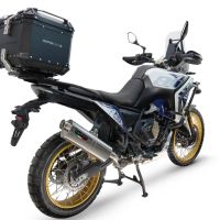 Top case maletas GPR TECH compatível com Voge DS 800 Rally 2025/2026 Top Case Alpi-Tech em alumínio, cor preta com placa específica incluída Capacidade Litros 35