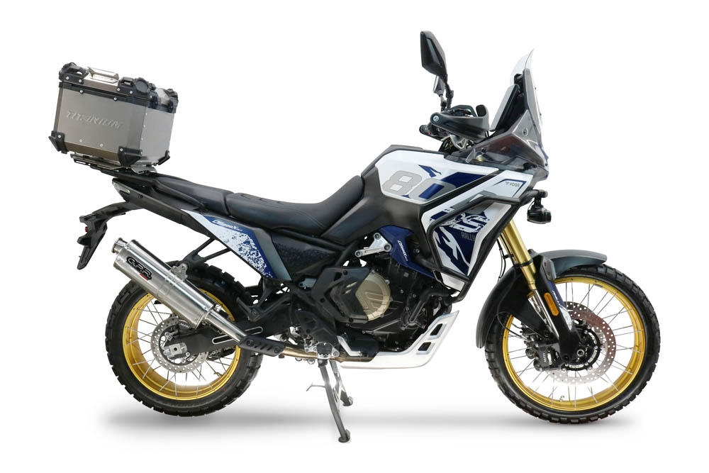  Voge DS 800 Rally 2025/2026 Top Case Alpi-Tech em titânio, cor natural com placa específica incluída Capacidade Litros 35