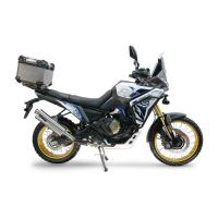  Voge DS 800 Rally 2025/2026 e5 plus Top Case Alpi-Tech em titânio, cor natural com placa específica incluída Capacidade Litros 35