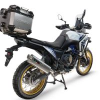  Voge DS 800 Rally 2025/2026 Top Case Alpi-Tech em titânio, cor natural com placa específica incluída Capacidade Litros 35