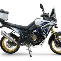 Top case maletas GPR TECH compatível com Voge DS 800 Rally 2025/2026 Top Case Alpi-Tech em alumínio, cor prata com placa específica incluída Capacidade Litros 55