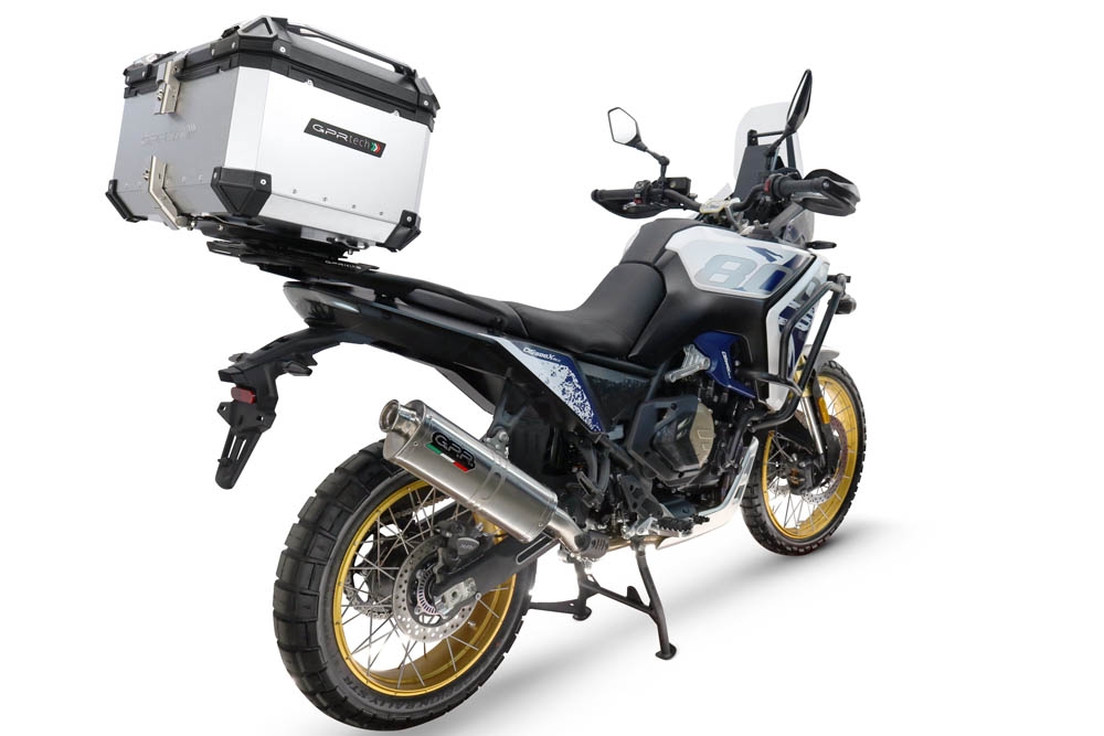 Top case maletas GPR TECH compatível com Voge DS 800 Rally 2025/2026 Top Case Alpi-Tech em alumínio, cor prata com placa específica incluída Capacidade Litros 55