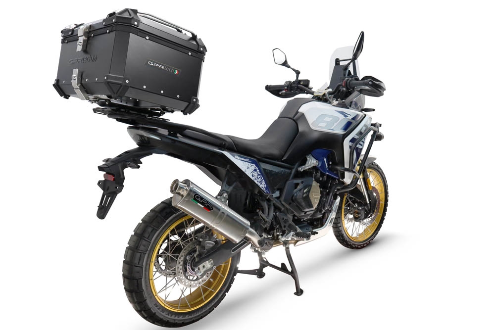 Top case maletas GPR TECH compatível com Voge DS 800 Rally 2025/2026 Top Case Alpi-Tech em alumínio, cor preta com placa específica incluída Capacidade Litros 55