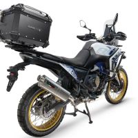 Top case maletas GPR TECH compatível com Voge DS 800 Rally 2025/2026 Top Case Alpi-Tech em alumínio, cor preta com placa específica incluída Capacidade Litros 55