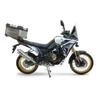  Voge DS 800 Rally 2025/2026 e5 plus Top Case Alpi-Tech em titânio, cor natural com placa específica incluída Capacidade Litros 55